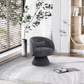 Fauteuil pivotant à 360° en lin avec oreiller
