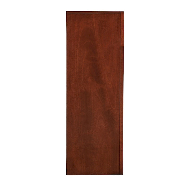 Commode 5 tiroirs pour chambre avec placage en bois véritable multicolore