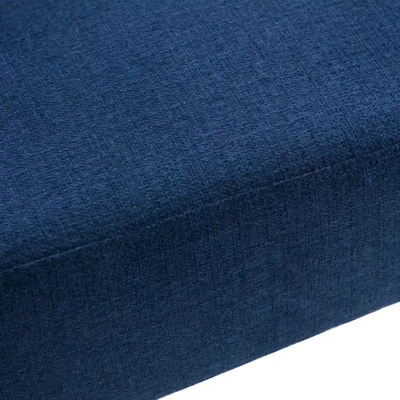 Fauteuil d'appoint rembourré du milieu du siècle avec cadre en bois massif, gris, blanc, bleu