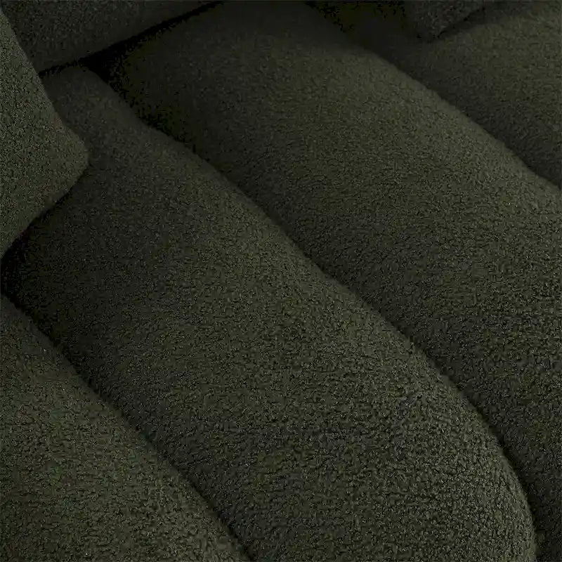 Canapé en tissu Teddy Beige Vert Noir en Velours pour Salon