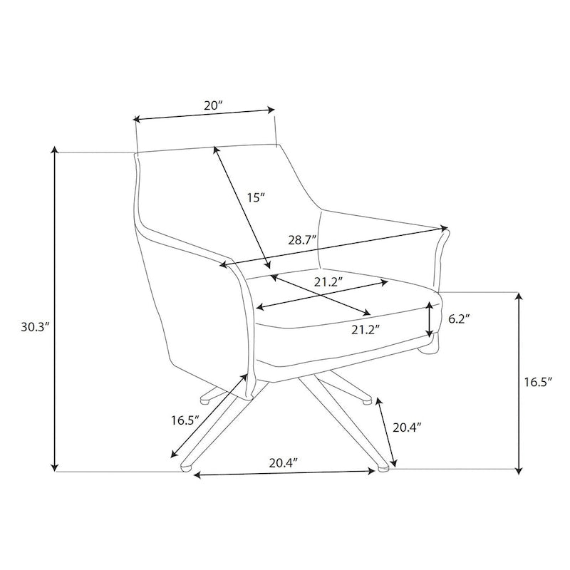 Fauteuil d'appoint pivotant rembourré tissé gris avec pieds en métal