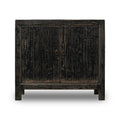 Two Doors Cabient Distressed Black 39x18x35H