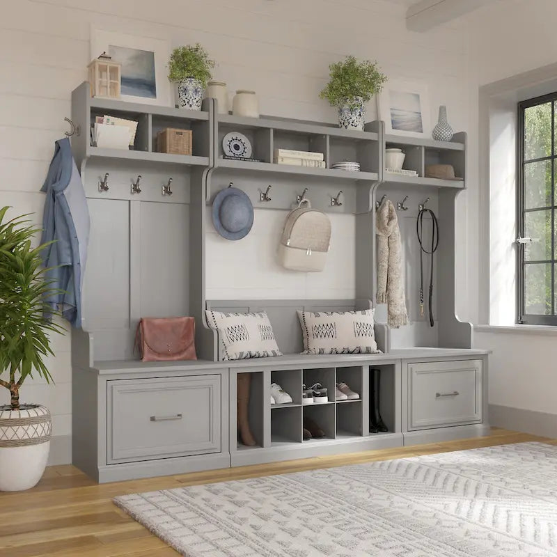 Ensemble de rangement complet Woodland avec porte-manteau par Bush Furniture